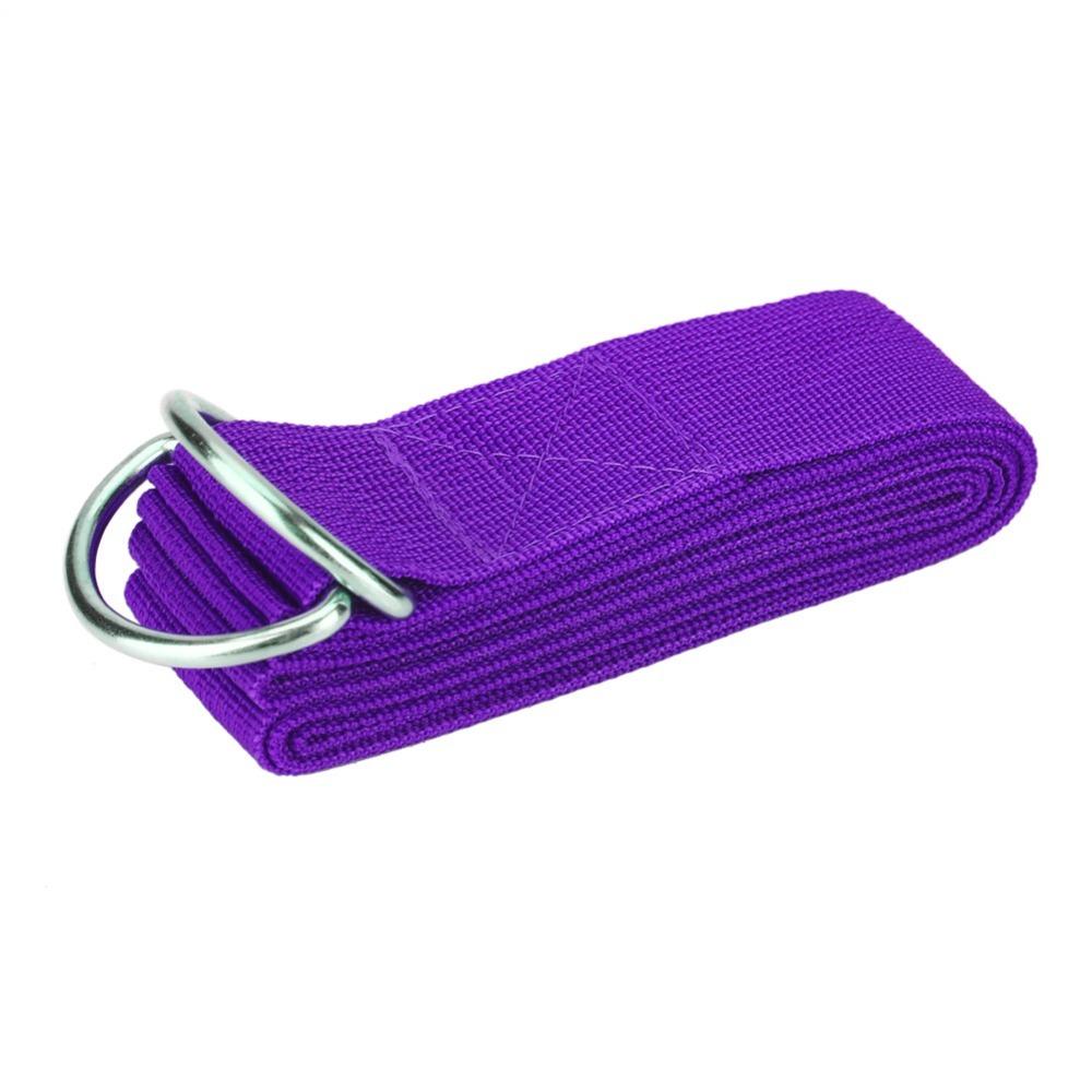 with Metal D Ring Buckle Adjustable Stretch Strap 183*3.8cm Fitness Belt Sports Stretching