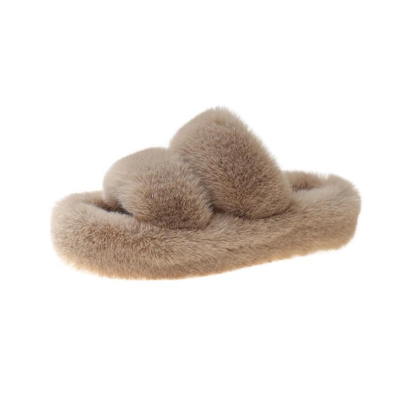 Mao Mao cotton slippers women's autumn and winter fashion thick-soled home household indoor warm couple confinement shoes slippers outer wear