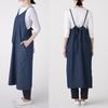 Seven Uniform QS7373-1 Apron Dress, Indigo, Free Size