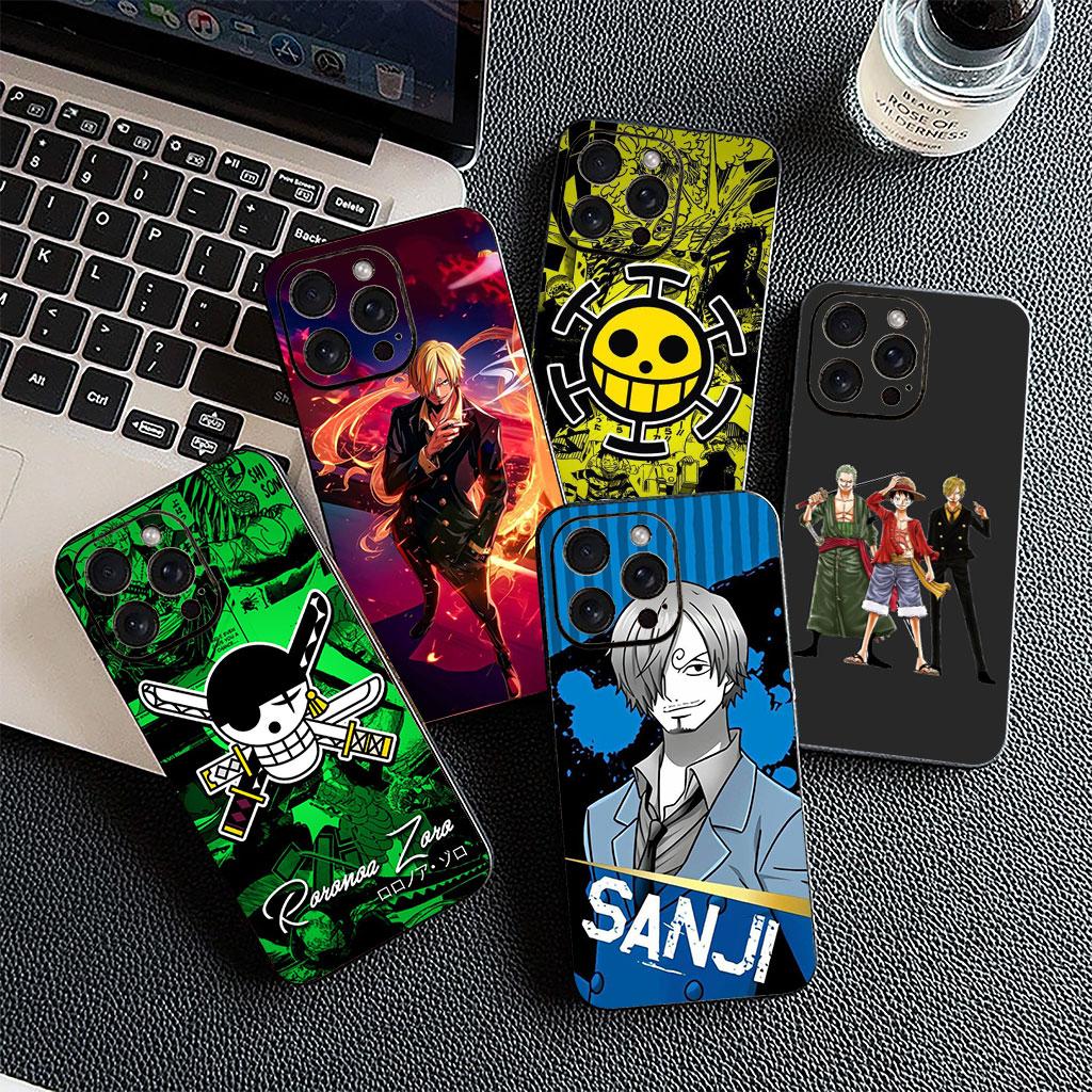 for Motorola Moto G86 G57 G67 G54 G24 G15 Power G13 G14 G34 G35 G45 G53 G55 G64 G75 G72 Case Sanji One Pieces Luffy Roronoa Zoro
