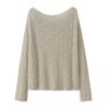 Sibaishe Damen Lockerer Grobstrick-Pullover