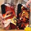 Game GI Mavuika Glass Mobile Phone Case for Samsung Galaxy S26 S25 S24 S23 S22 S21 S20 Note20 Plus FE Ultra Colorful Cover