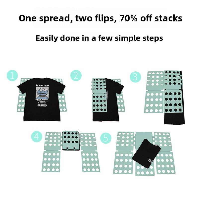Lazy Style Clothes Folding Tool With Pp Construction For Quick Laundry At Home