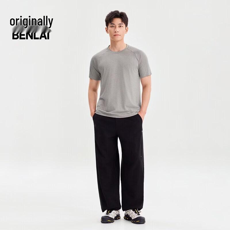 Benlai Men's Round Neck Raglan Sleeve Sports T-Shirt