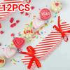 DIY Valentine's Day Candy Container Red Heart Printed Snack Packaging Box  Valentines Day