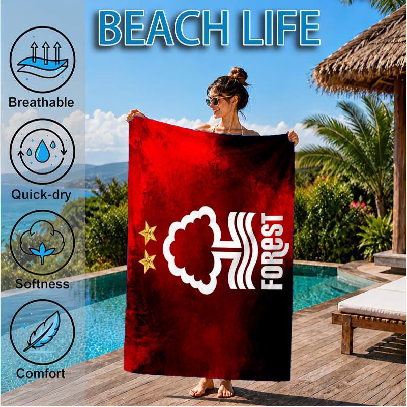 Adventure Mountains Printed Microfiber Beach Towel, Soft And Absorbent, Quick-Dry, Ideal for Summer Travel, Beach Essential, Swimming Pool