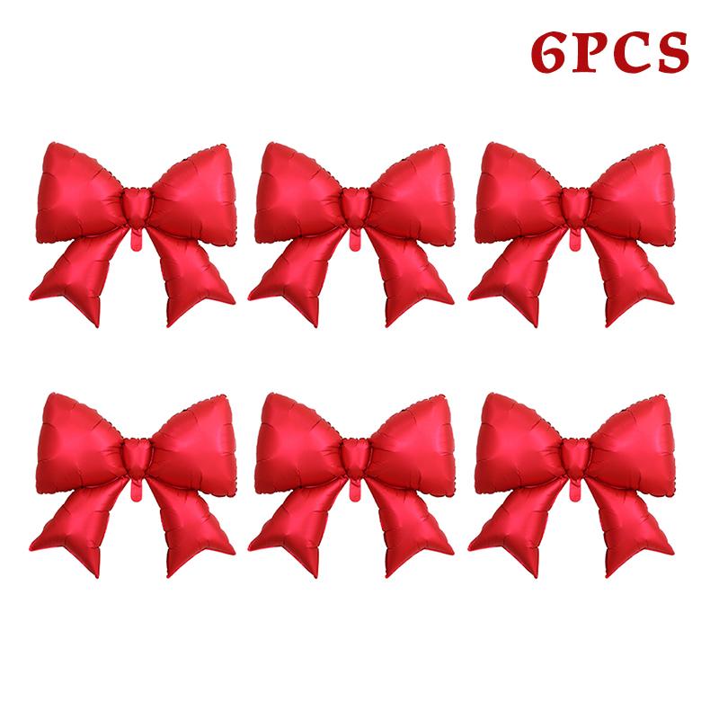 6Pcs Baby Pink Bow Balloon Bow Tie Pink Balloon Mini Bow Balloon Wedding Bride Shower Girl Gift Balloon Decoration