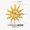 Stainless Steel Metal Sun Shape Open Rings For Women Vintage Gold Color Sunflower Adjustable Finger Rings Jewelry Accessories