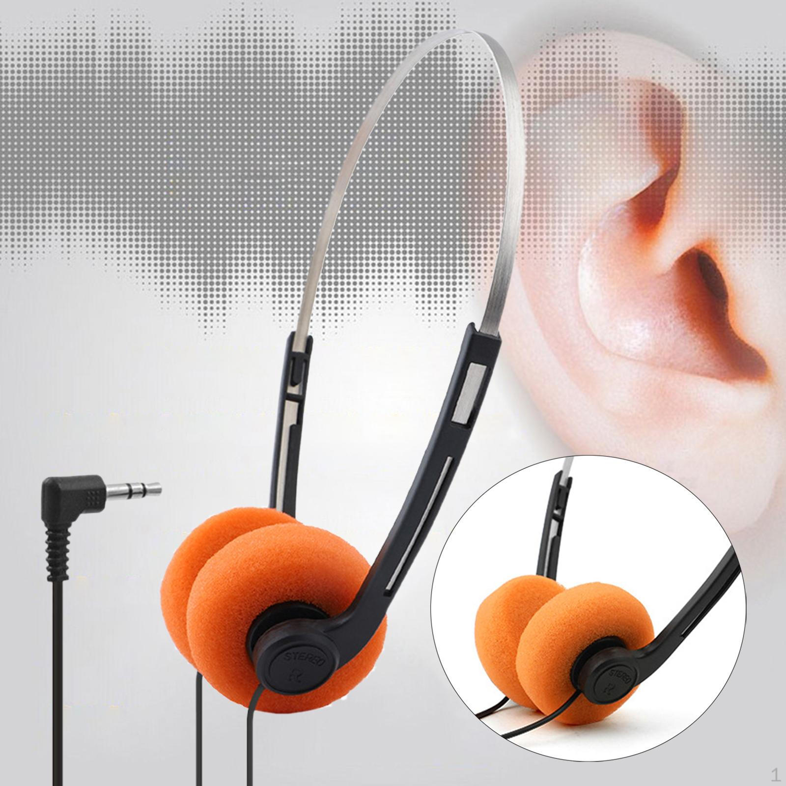 

Навушники в ретро-стилі. Невеликі навушники. Багатоцільові фотореквізити для бігу. Легко носити. Сядьте на літак помаранчевий