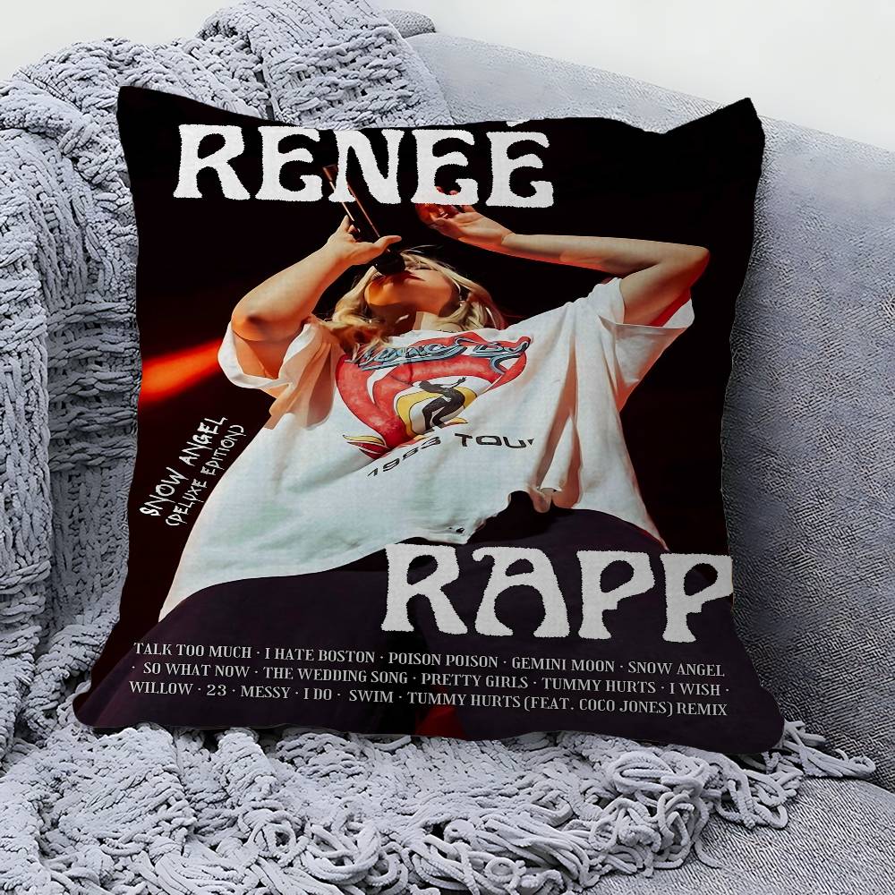 

Pop Singer Renee Rapp Personalized Pillow Dust Cover Bedroom Kids Party Decoration Pillowcase Birthday Children Gift 30cmx30cm