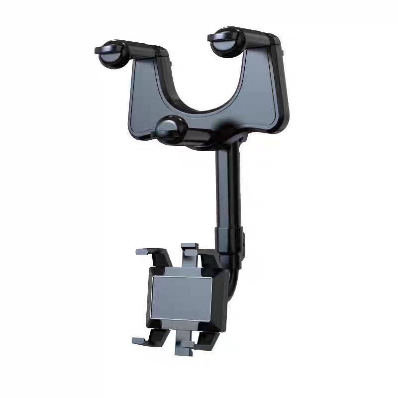 Adjustable Multi-Angle Rearview Mirror Phone Holder for Car Navigation