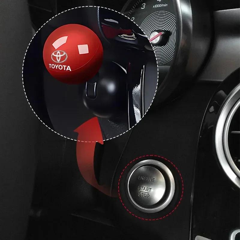 Car Logo Push Start Button Lever Creative Protective Cover For Toyota Yaris Corolla Avensis Aygo Vitz Vios Yaris Mark-X Mirai