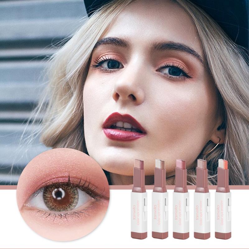 

Двухцветные тени для век палочка градиентная модификация глаз косметика для глаз матовая матовая перламутровые тени для век ручка не легко размазать ленивые тени для век