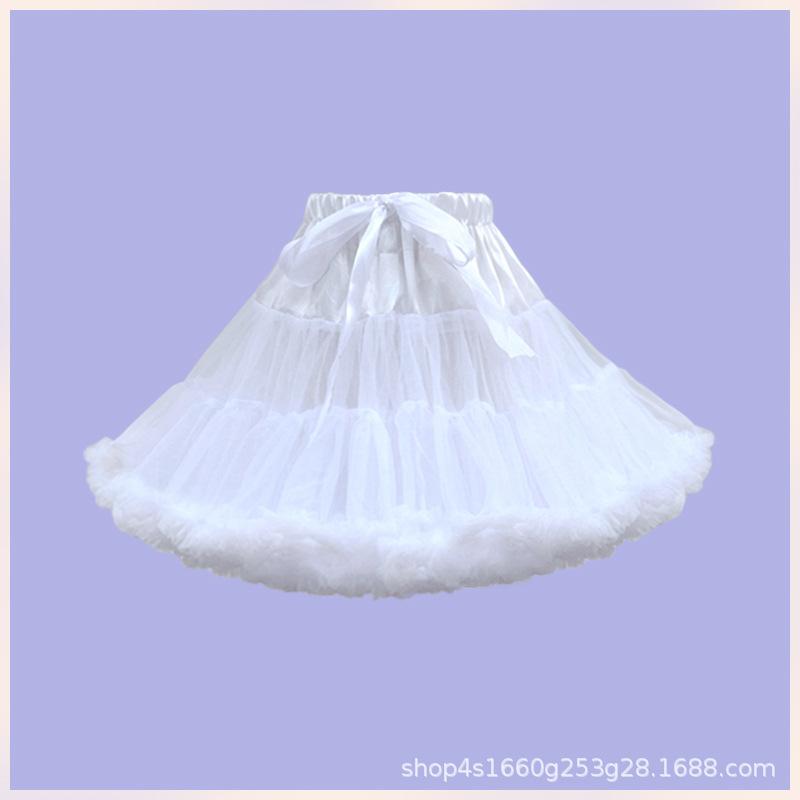 

Skirt support Lolita boneless yarn support white cloud cotton support rainbow fart violent fluffy inner petticoat Cloud 45cm белый