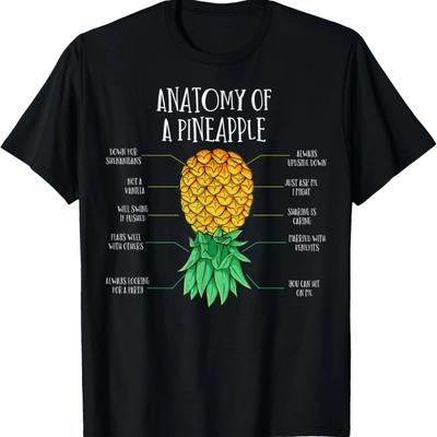 Anatomy Of A Pineapple Swinger Funny Upside Down 1