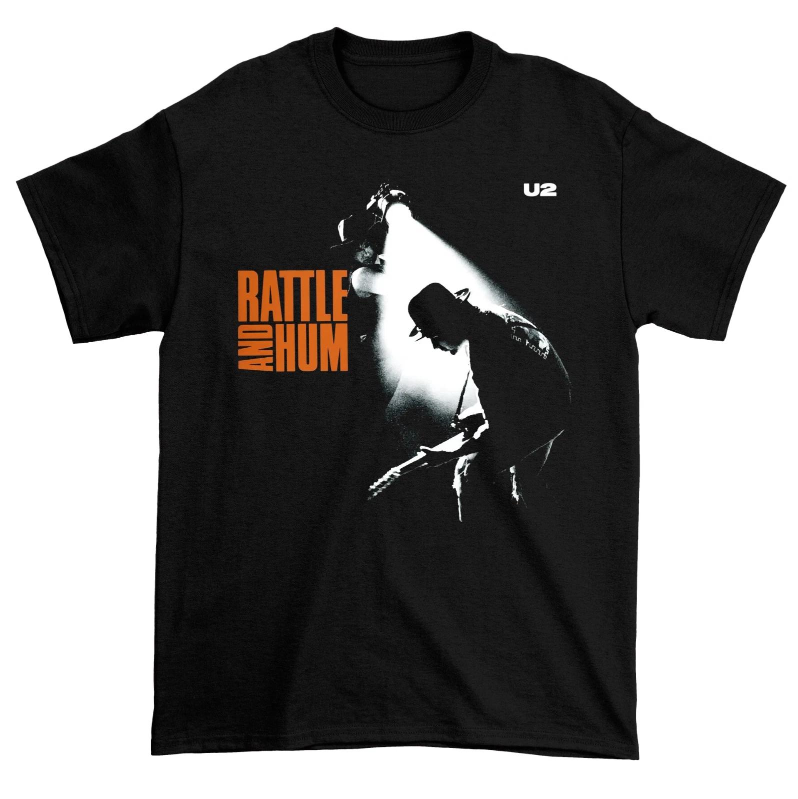 U2 Rattle and Hum Album Tshirt Black Short Sleeve All Size Oversized T Shirt Harajuku L