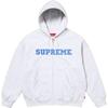 Supreme Collegiate Applique Zip Up Hooded Sweatshirt Ash Grey