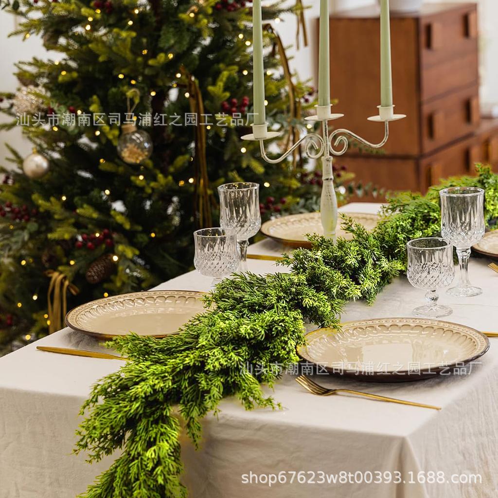 Pine And Cypress 195Cm Artificial Pine And Cypress Rattan Home Decoration Christmas Green Plants