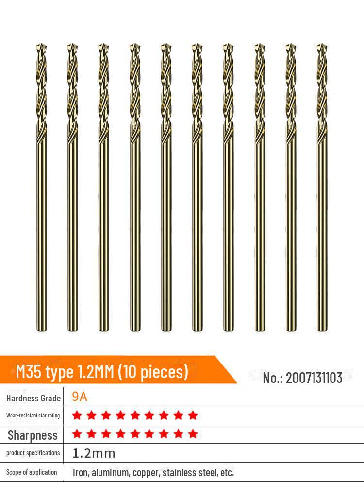 Huhao Cobalt Alloy Twist Drill Bit Set for Electric Hammer and Stainless Steel.