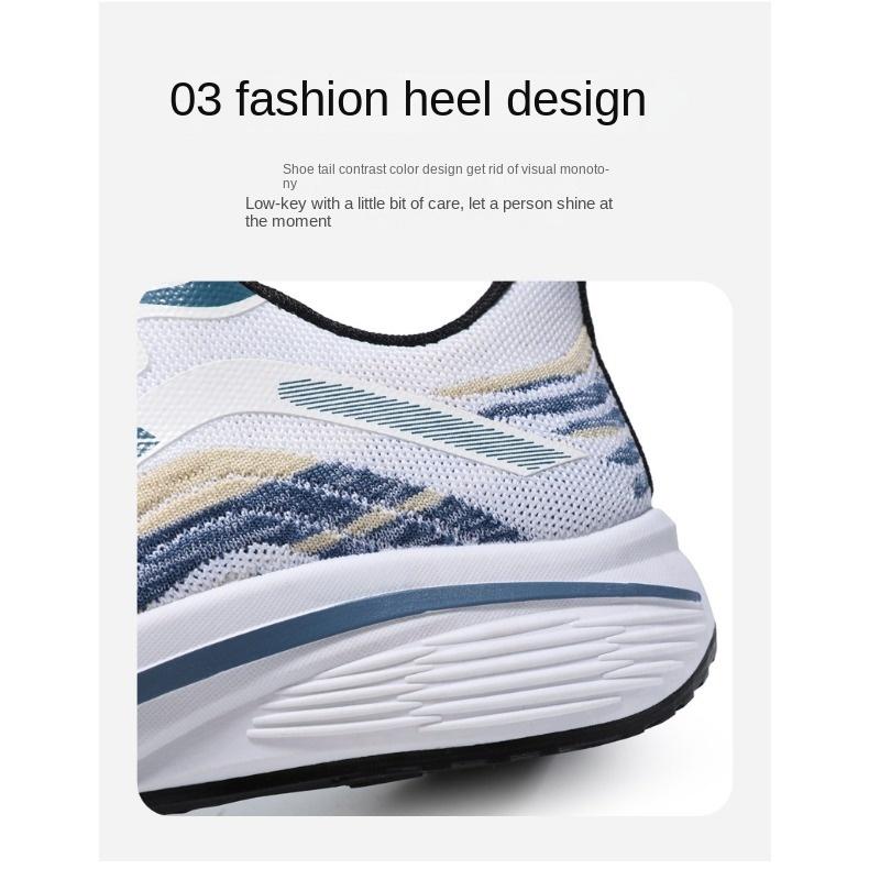 Thick Sole Fashion Sports Men's Shoes Summer Breathable Mesh Surface Tide All Match Casual Running Single Shoes