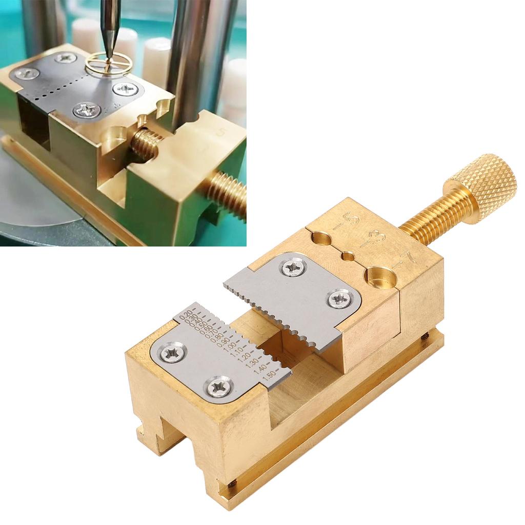 Watch Repair Vise Clamp Brass 0.2-1.5mm Splint Hole Diameter Watch Repair Metal Vise Versatile Compact for Watchmaker for Home