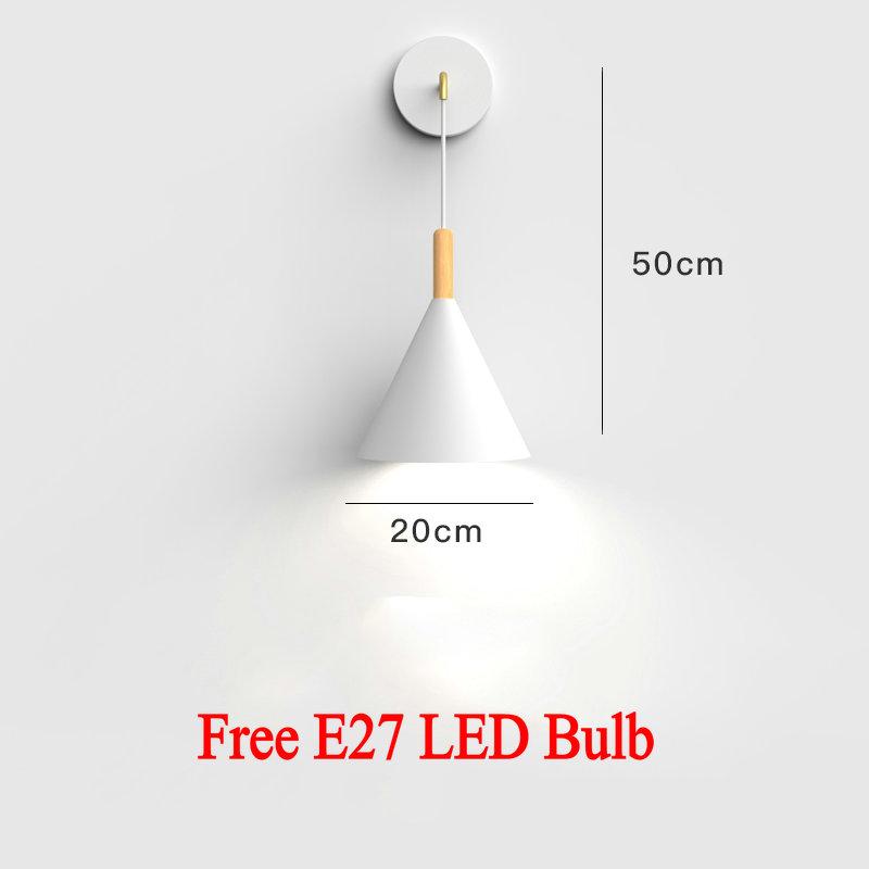 Modern Indoor LED Wall Lamp Black White Gray Bedroom Bedside Wall Light Aisle Corridor Single Head Wall Lamp Luminaire Sconce