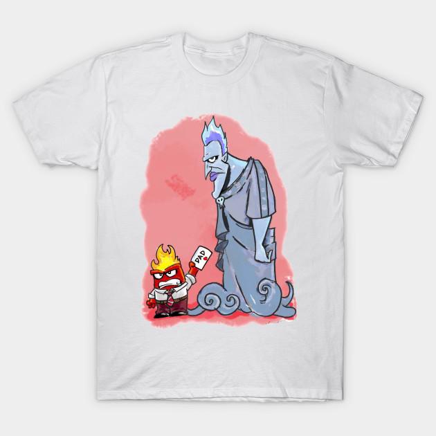 

Men Black Print T-shirt Anger And Hades No-Cut Transfer Paper Print Cotton Tshirt M белый