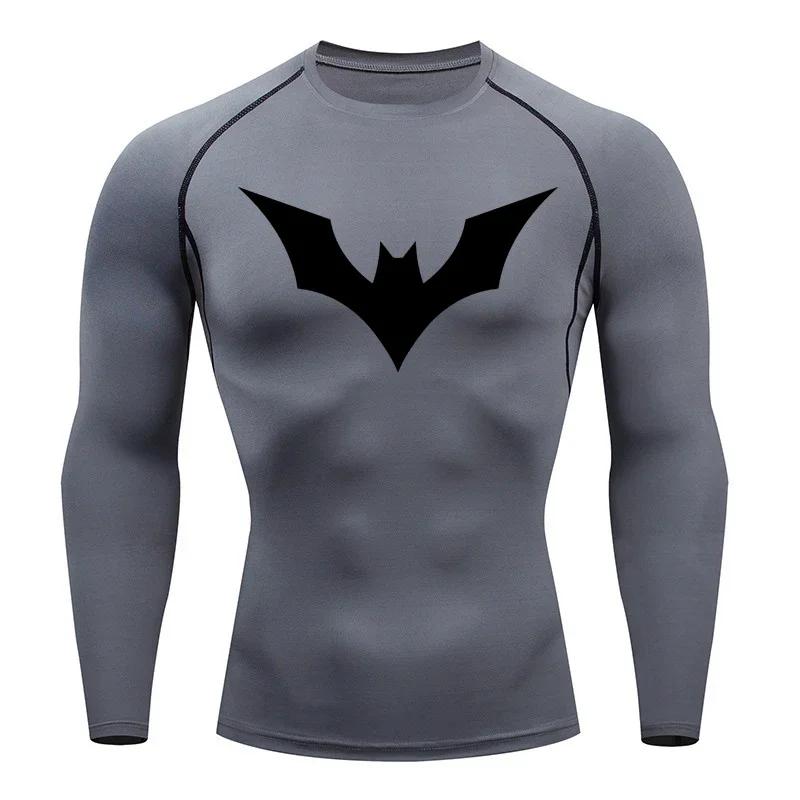 Trainning & Exercise Quick-drying Breathable Short-sleeved T-shirt Men's Compression Shirt Gym Superhero Sports Running T-shirt