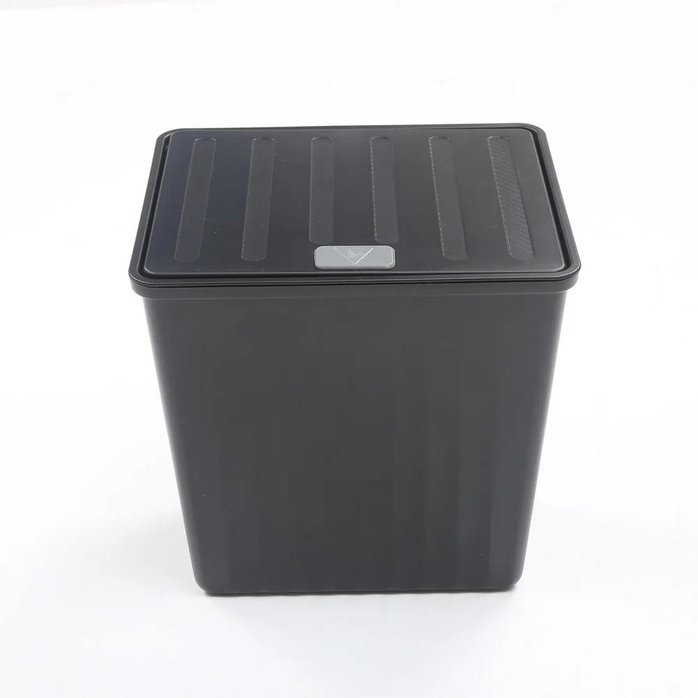 

для Tesla Model Y мусорный бак для заднего сиденья 2023 TPE под центральной консолью органайзер ящик для хранения лоток чехол с крышкой аксессуары