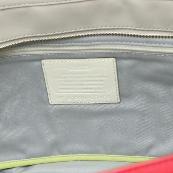 COACH Shoulder Bag Tote Bag leather Red x cream Women 23469 Used