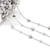 1meter CCB Star Heart Beads Copper Chain Beaded Chain Imitation Pearl for Women Bracelets Necklace Clothing DIY Jewelry Making