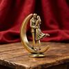 Brass Couple Hugging Statue Modern Art Figurine Handcrafted Polished Lover Ornament For Bedroom Living Room Home Decor