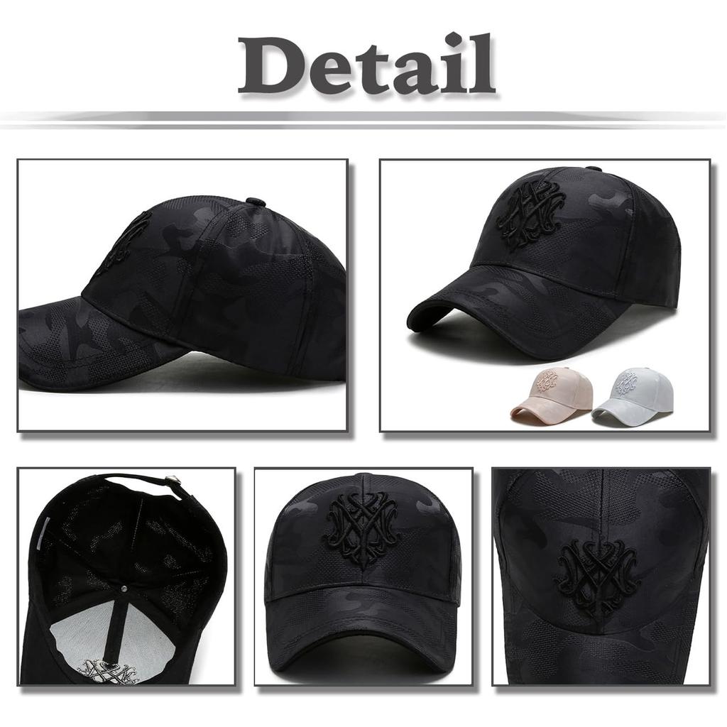 Sun CZA375 [White Fang] Hat, Cap, Embroidered, Casual, Protection, Trendy, Stylish, Outdoor, Men's, Women's, (White)