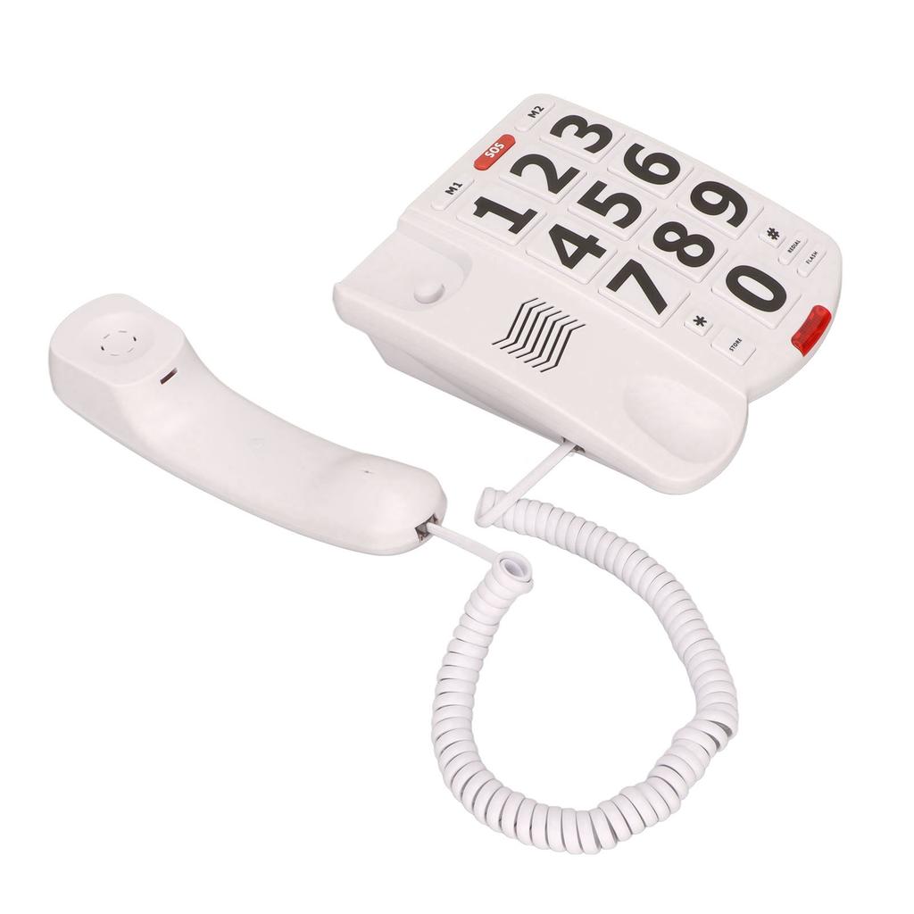 Big Button Telephone Large Adjustable Volume Last Number Redialing Corded Landline