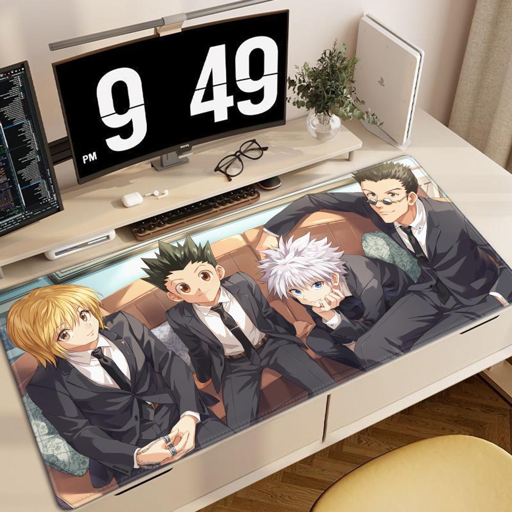 Großes Mauspade Hunter x hunter Mauspade XXL Gaming Zubehör Büro Gamer Tastatur Schreibtischmatte Rutschfest Laptop Anime Mauspade