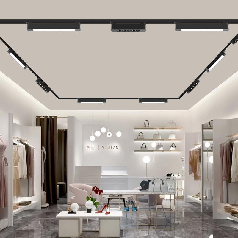 Surface mounted track light, rail type spotlight, shop lighting, super bright slide, home high-color clothing store spotlight