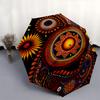 Spiral Mandala Theme Automatic Open/Close Umbrella, Portable 3 Fold Compact Umbrella for Men & Women, Valentine's Day Mother's Day Gift0725025