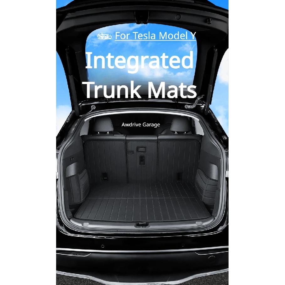 For Tesla Model Y Trunk Mats Fully Coverage Protection Non-Slip Both Sides Protective Pads Tailgate Pad Modely Car Accessories