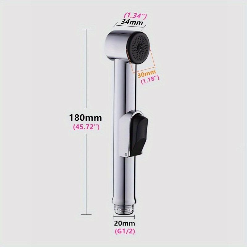 1pc Dual-Use Bathroom Handheld Bathtub Faucet with Pressure Flush Nozzle - Easy Installation, Modern Chrome Finish, Wall-Mounted, No Battery Needed