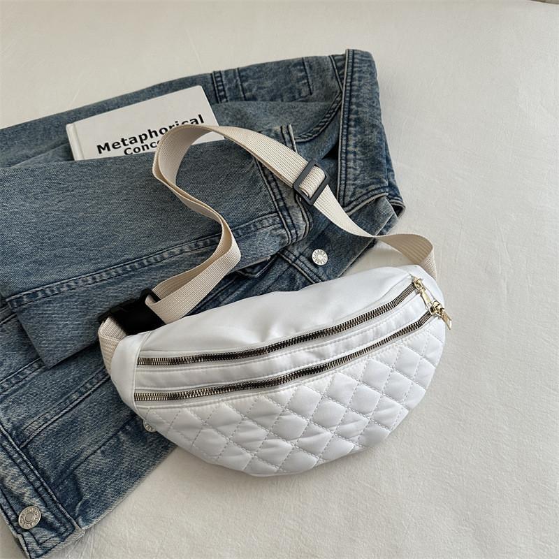 

Модная Повседневная Сумка На Грудь Для Женщин Стильная Одноплечевая Сумка Через Плечо Лето 2024 белый