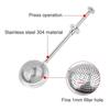 Stainless Steel Strainer Ball Press Telescopic Tea Filter Creative Portable Hanging Multi-purpose Household Kitchen Tool