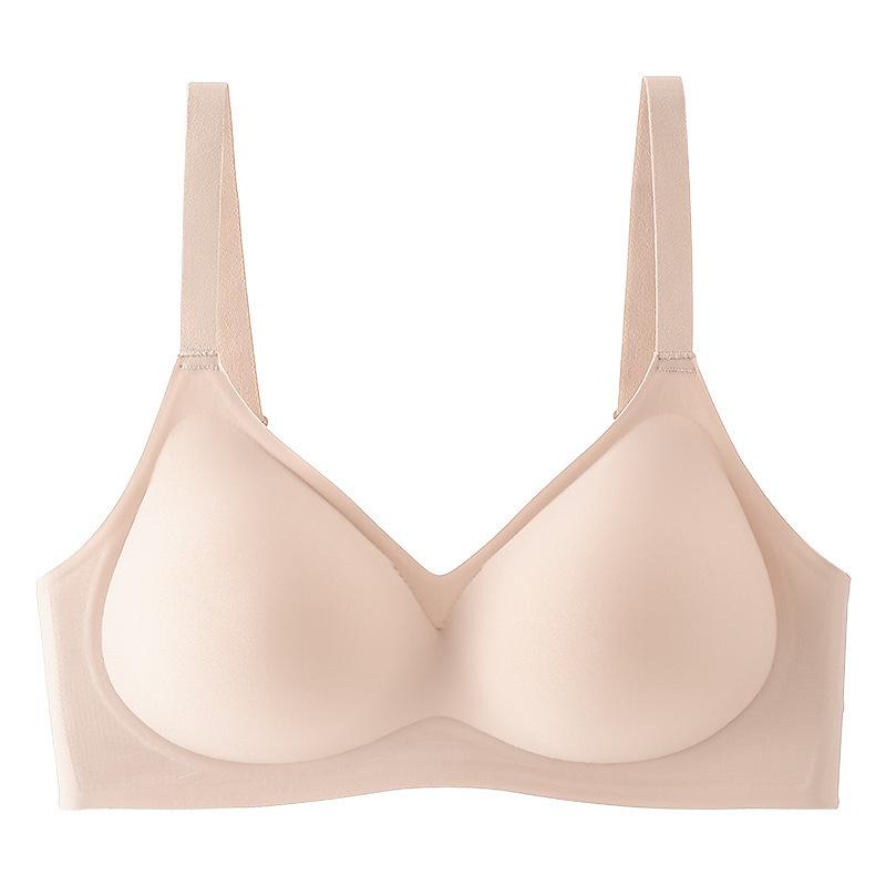 3D Jelly Support Push-Out Cartoon Bust Seamless Bra, Small Bust Enhancing Side Gathering Anti-Sag Shaping Women Bra