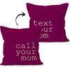 Call Text Your Grandma Reversible Linen Throw Pillow Covers 18 X 18 Inch, Grandchildren Freshman Graduation Gifts Decorative Pillow Covers for