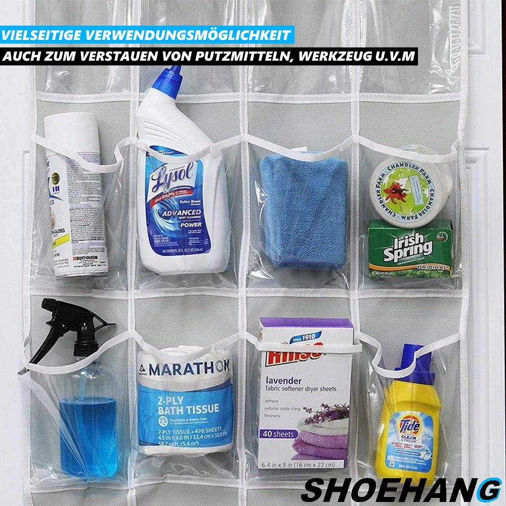 SHOEHANG Storage Hanging Shelf Organizer Shoe Holder Shelf Door 24 Compartments