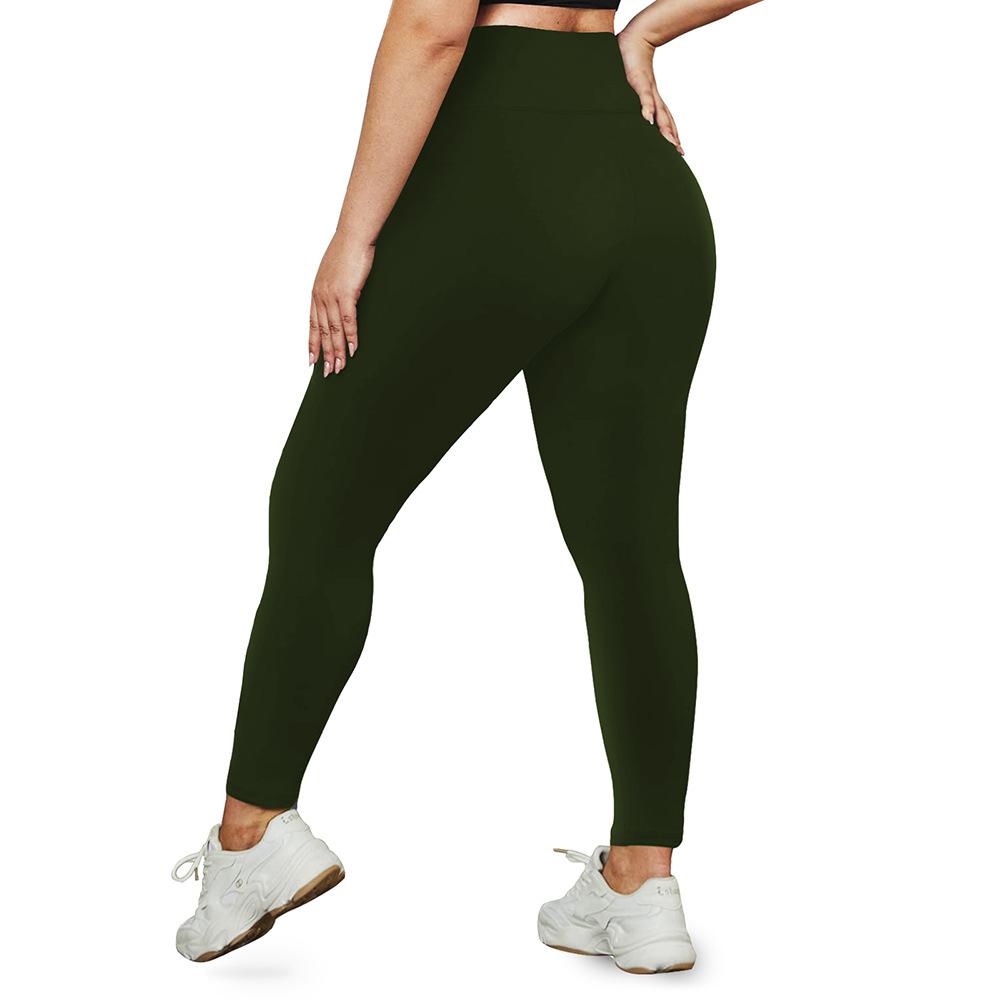 Leggings Übergröße Yogahose Fitnessfreundlich Hochtailliert Nacktgefühl Po-Hebend Laufen Sportleggings