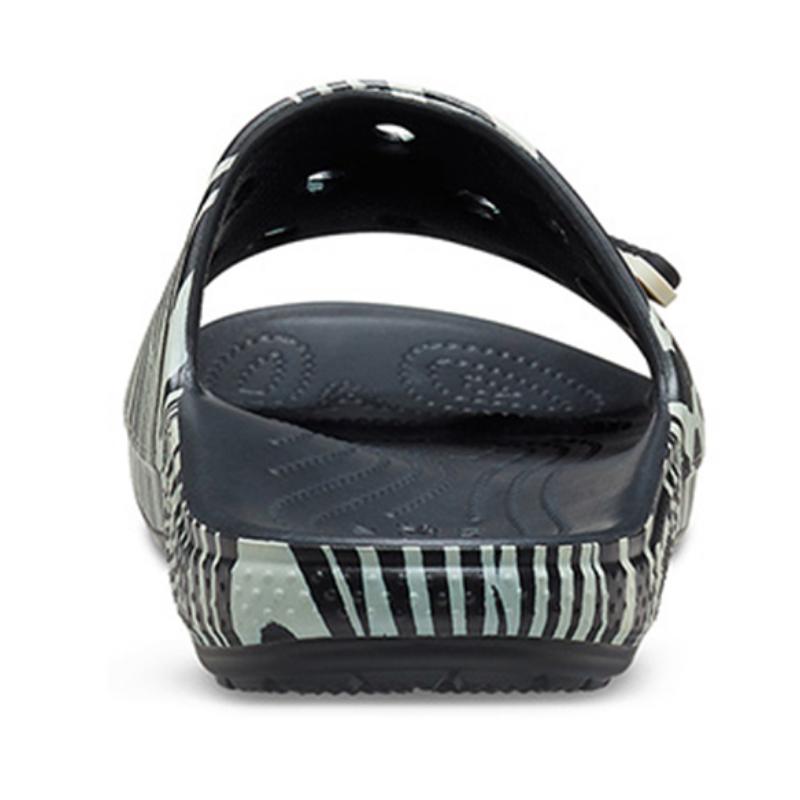 Crocs Casual & Fashion Flat Slipper Women's Black Zebra