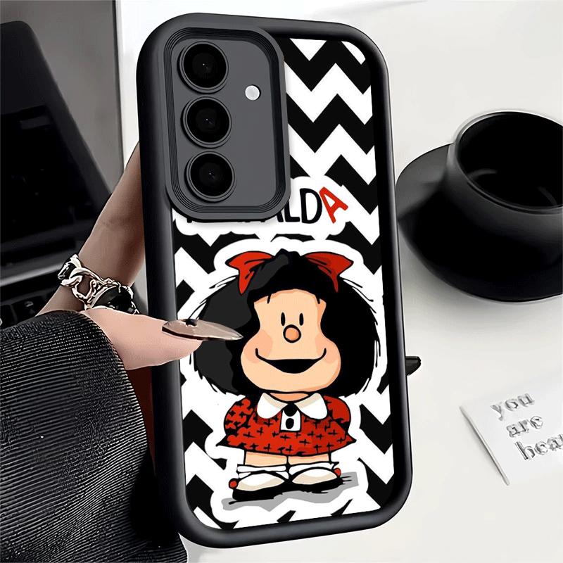 Phone Case for Samsung Galaxy A17 A16 A15 A14 A13 Mafalda Cartoon Cute A56 A36 A26 A55 A35 A25 A54 A34 A24 A53 A33 A23 A07 A06