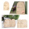 6pcs/set Wooden Mini Fairy Door DIY Painting Ornaments Craft Unpainted Fairy Door Kids Birthday Gift
