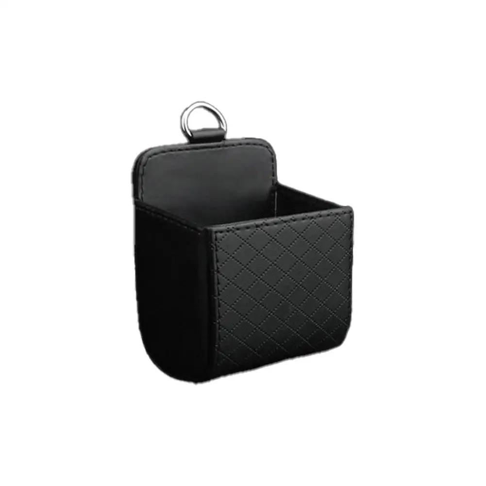 Multi-functional Car Storage Box-Leather Hanging Pocket For Vent, Glasses,Fits Phone, Cigarettes, & Cards Car Accessories H6A9