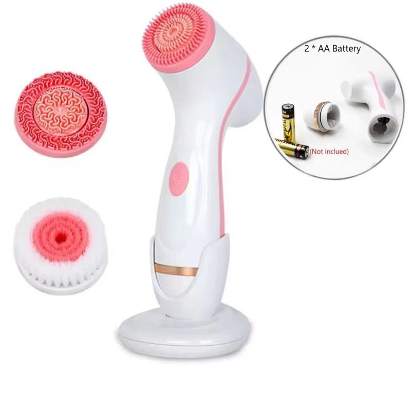 Electric Ultrasonic Cleaner Cleansing Brush 3 In 1 Face Tool Massagers Sonic Rotating Cleansing Brush Galvanic Remove Blackheads